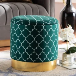 Serra Quatrefoil Velvet Upholstered Metal Storage Ottoman - Baxton Studio 12 Serra Quatrefoil Velvet Upholstered Metal Storage Ottoman - Baxton Studio -Urban Dwell Gear Outlet Store GUEST 1a837d15 e773 41a3 9c14 8bec0d6a4bbc