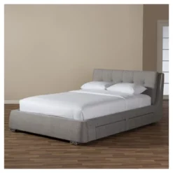 King Camile Modern And Contemporary Fabric Upholstered 4 Drawer Storage Platform Bed Gray - Baxton Studio 9 King Camile Modern And Contemporary Fabric Upholstered 4 Drawer Storage Platform Bed Gray - Baxton Studio -Urban Dwell Gear Outlet Store GUEST 1a87c494 0a7c 4dc7 ac0a 1586118701f1