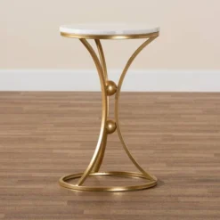 Tarmon Metal End Table With Marble Tabletop Gold - Baxton Studio 12 Tarmon Metal End Table With Marble Tabletop Gold - Baxton Studio -Urban Dwell Gear Outlet Store GUEST 1b07cf67 a6e8 4658 8962 2fc8ecf8d937