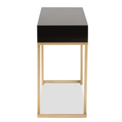 Beagan Wood And Metal 2 Drawer Console Table Black/Gold - Baxton Studio -Urban Dwell Gear Outlet Store GUEST 1b3f0fb6 67a1 46a2 91f7 7575c67a0c27