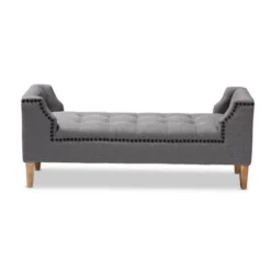 Perret Oak Finished Wood Bench Gray - Baxton Studio -Urban Dwell Gear Outlet Store GUEST 1b5eaa1e fa9c 4e28 a319 5d74a0e5b73d