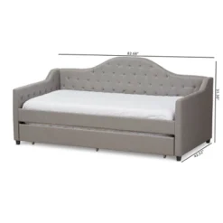 Twin Perry Modern And Contemporary Fabric Daybed With Trundle Light Gray - Baxton Studio -Urban Dwell Gear Outlet Store GUEST 1c1f1f15 2431 42c7 86a5 ae1851ba5242