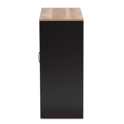 Connell Two-Tone Wood And Metal Sideboard Buffet Natural Brown/Black - Baxton Studio 3 Connell Two-Tone Wood And Metal Sideboard Buffet Natural Brown/Black - Baxton Studio - Image 3