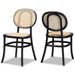 2pc Garold Woven Rattan And Wood Cane Dining Chair Set - Baxton Studio 18 2pc Garold Woven Rattan And Wood Cane Dining Chair Set - Baxton Studio -Urban Dwell Gear Outlet Store GUEST 1d240be7 e680 44f8 9e64 36e082549c15