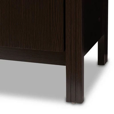Marley Modern And Contemporary Finished TV Stand For TVs Up To 47" Dark Brown - Baxton Studio 5 Marley Modern And Contemporary Finished TV Stand For TVs Up To 47" Dark Brown - Baxton Studio - Image 5