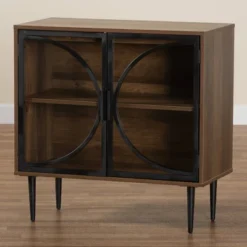 Carter Wood And Metal 2 Door Sideboard Dining Cabinet Walnut Brown/Black - Baxton Studio -Urban Dwell Gear Outlet Store GUEST 1ed5ebf3 66d2 44cb b773 1f710e491e5f