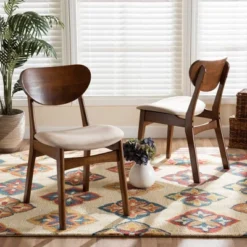 2pc Katya Fabric Upholstered And Wood Dining Chair Set - Baxton Studio 11 2pc Katya Fabric Upholstered And Wood Dining Chair Set - Baxton Studio -Urban Dwell Gear Outlet Store GUEST 1f49accb 78a7 4902 9c31 ef8135024e2b