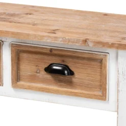 Benedict Two-Tone Wood 3 Drawer Console Table White/Oak - Baxton Studio -Urban Dwell Gear Outlet Store GUEST 1f9cc00f 56c6 487c 95b9 2537513e9a4d