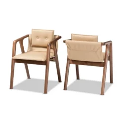 2pc Marcena Imitation Leather Upholstered And Wood Dining Chair Set - Baxton Studio 18 2pc Marcena Imitation Leather Upholstered And Wood Dining Chair Set - Baxton Studio -Urban Dwell Gear Outlet Store GUEST 1fe018fc 6c7a 4ff7 b518 583cf7631f02