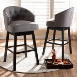 Set Of 2 Theron Swivel Barstools - Baxton Studio 10 Set Of 2 Theron Swivel Barstools - Baxton Studio -Urban Dwell Gear Outlet Store GUEST 2043ea04 c45c 4918 ae77 7e713649bbd9
