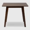 Pernille Square Wood Dining Table Walnut - Baxton Studio