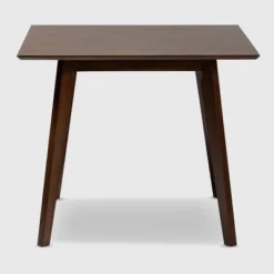 Pernille Square Wood Dining Table Walnut - Baxton Studio
