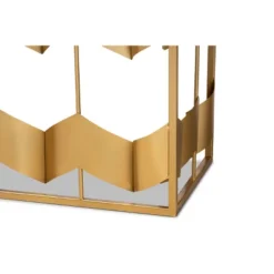 Vega Glam With Luxe Metal And Mirrored Glass Geometric Console Table Gold - Baxton Studio -Urban Dwell Gear Outlet Store GUEST 20923cce 08e7 41ad 8c2b 6af63b0f600a