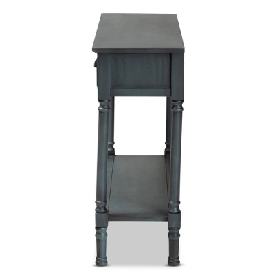 Garvey Wood 3 Drawer Entryway Console Table - Baxton Studio 3 Garvey Wood 3 Drawer Entryway Console Table - Baxton Studio - Image 3