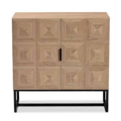 Darien Wood And Metal 2 Door Storage Cabinet Brown/Black - Baxton Studio -Urban Dwell Gear Outlet Store GUEST 20a3aca2 9cb6 42bd bad0 47a283755923