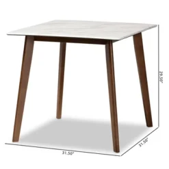 Kaylee Wood Dining Table White/Brown - Baxton Studio -Urban Dwell Gear Outlet Store GUEST 22806772 1335 4c64 9290 aefafcf12478