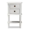 Audrey Finished 2 Drawer Nightstand White - Baxton Studio