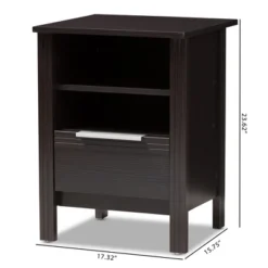 Hamish Modern And Contemporary Finished 1 Drawer Nightstand Dark Brown - Baxton Studio -Urban Dwell Gear Outlet Store GUEST 234a5995 970e 41ae b93f 789e9484e0c3