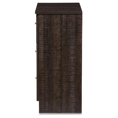 Deacon Modern And Contemporary Wood 3 Drawer Storage Chest Espresso Brown - Baxton Studio 2 Deacon Modern And Contemporary Wood 3 Drawer Storage Chest Espresso Brown - Baxton Studio - Image 2