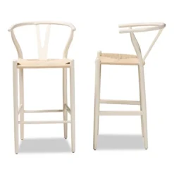Set Of 2 Paxton Wood Counter Stools White - Baxton Studio -Urban Dwell Gear Outlet Store GUEST 247425cf cc7c 4672 8b83 b25ae27dd907