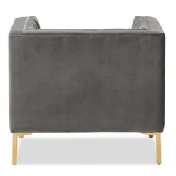 Zanetta Luxe And Glamour Velvet Upholstered Gold Finished Lounge Chair - Baxton Studio -Urban Dwell Gear Outlet Store GUEST 258399d7 8b9c 4ef0 812b 3a7f320558a6