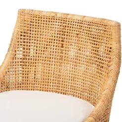 Bella Rattan Counter Stool Natural Brown/White - Baxton Studio -Urban Dwell Gear Outlet Store GUEST 259ce093 f7a4 4dc2 81ad 4d4ebc6b8189