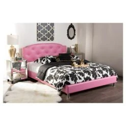 Queen Canterbury Modern And Contemporary Faux Leather Platform Bed Hot Pink - Baxton Studio -Urban Dwell Gear Outlet Store GUEST 25b096a2 f81d 4f7a abba d818f0898ab3