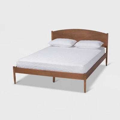 Leanora Wood Platform Bed Ash Walnut - Baxton Studio 11 Leanora Wood Platform Bed Ash Walnut - Baxton Studio - Image 11