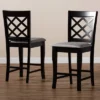 Set Of 2 Alora Upholstered Wood Counter Height Barstools - Baxton Studio