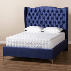 Hanne Bed Navy Blue - Baxton Studio 14 Hanne Bed Navy Blue - Baxton Studio -Urban Dwell Gear Outlet Store GUEST 28f43907 d09a 4992 a040 75f46e8347a1