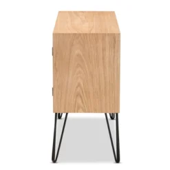 Denali Wood And Metal Storage Cabinet Brown/Black - Baxton Studio -Urban Dwell Gear Outlet Store GUEST 28f6a6e0 a267 464a a574 ac4213509273