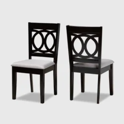2pc Lenoir Upholstered Wood Dining Chair Set - Baxton Studio -Urban Dwell Gear Outlet Store GUEST 2a9c03ae 1834 4b53 b2c5 eaa8733baeb8