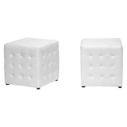 Set Of 2 Siskal Modern Cube Ottoman - Baxton Studio -Urban Dwell Gear Outlet Store GUEST 2ab4f976 41ee 460e 8b23 e10dc91a442e