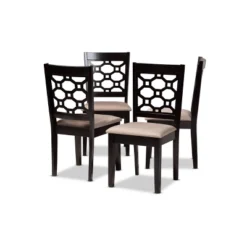 4pc Peter Fabric Upholstered And Wood Dining Chairs - Baxton Studio -Urban Dwell Gear Outlet Store GUEST 2b3ad61e 21a4 42dc 9801 174d1c21fa71