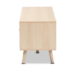 Sebille Wood With Natural Rattan 2 Door TV Stand For TVs Up To 45" Light Brown - Baxton Studio -Urban Dwell Gear Outlet Store GUEST 2be22482 d9c5 4d37 860f 34d6633a748a