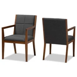 Set Of 2 Theresa Fabric Upholstered Wood Living Room Accent Chair - Baxton Studio -Urban Dwell Gear Outlet Store GUEST 2cc24f6f e13c 41c9 bb54 7935fea5a7dd