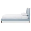 Hannah Mid - Century Modern Fabric Platform Bed - Queen - Baxton Studio