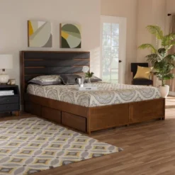 Elin Wood Platform Storage Bed With Drawers Dark Gray/Walnut - Baxton Studio 19 Elin Wood Platform Storage Bed With Drawers Dark Gray/Walnut - Baxton Studio -Urban Dwell Gear Outlet Store GUEST 2cf951db adf9 4180 b0e5 f560a2113ff8