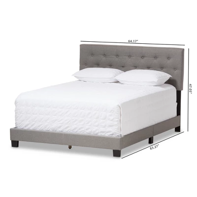 Cassandra Modern And Contemporary Fabric Upholstered Bed - Baxton Studio 5 Cassandra Modern And Contemporary Fabric Upholstered Bed - Baxton Studio - Image 5