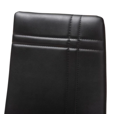 Set Of 4 Matiese Modern And Contemporary Faux Leather Upholstered Dining Chairs - Baxton Studio 2 Set Of 4 Matiese Modern And Contemporary Faux Leather Upholstered Dining Chairs - Baxton Studio - Image 2