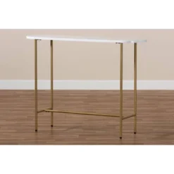 Samuel Metal Console Table With Faux Marble Tabletop Gold - Baxton Studio -Urban Dwell Gear Outlet Store GUEST 2e3e1d70 79e7 4990 bae0 295e2e113229