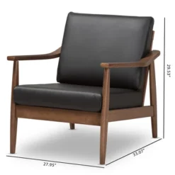 Venza Mid Century Modern Walnut Wood Faux Leather Lounge Chair Black - Baxton Studio 15 Venza Mid Century Modern Walnut Wood Faux Leather Lounge Chair Black - Baxton Studio -Urban Dwell Gear Outlet Store GUEST 2f1252cc 3832 4713 a82c b86820270aba