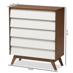 Hildon Mid-Century Modern Wood 5 Drawer Storage Chest Brown - Baxton Studio -Urban Dwell Gear Outlet Store GUEST 2fd1fde6 9cd5 4558 9136 f4f666509bca