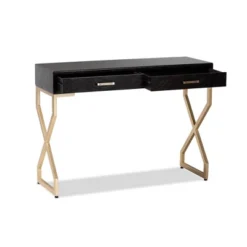 Carville Faux Leather Finished 2 Drawer Console Table Brown - Baxton Studio -Urban Dwell Gear Outlet Store GUEST 2fe9997f dae1 4347 b082 311366672f4b