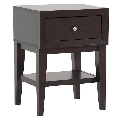 Gaston Modern Accent Table And Nightstand Brown - Baxton Studio 1 Gaston Modern Accent Table And Nightstand Brown - Baxton Studio