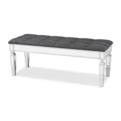 Hedia Fabric Upholstered And Wood Accent Bench - Baxton Studio -Urban Dwell Gear Outlet Store GUEST 320aa6a8 d3ed 4ff7 87eb b6665f22a445