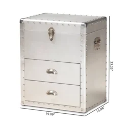 Serge Metal 2 Drawer Accent Storage Chest Silver - Baxton Studio 19 Serge Metal 2 Drawer Accent Storage Chest Silver - Baxton Studio -Urban Dwell Gear Outlet Store GUEST 324a2209 75a5 4edb a1ee 01ba51d64420