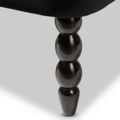 Flax Victorian Style Contemporary Velvet Fabric Upholstered 2 Seater Loveseat Black - Baxton Studio -Urban Dwell Gear Outlet Store GUEST 3294e5e4 b3ec 49f1 a79c 9201c61826bd