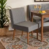 Alvis Velvet Upholstered And Wood Dining Chair - Baxton Studio