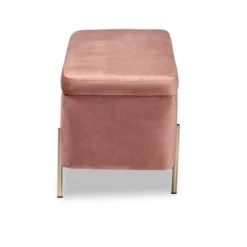 Rockwell Blush Velvet Metal Storage Bench Pink/Gold - Baxton Studio 12 Rockwell Blush Velvet Metal Storage Bench Pink/Gold - Baxton Studio -Urban Dwell Gear Outlet Store GUEST 32a2ce9b 8f23 4e28 b07e 8e7d77147cf2